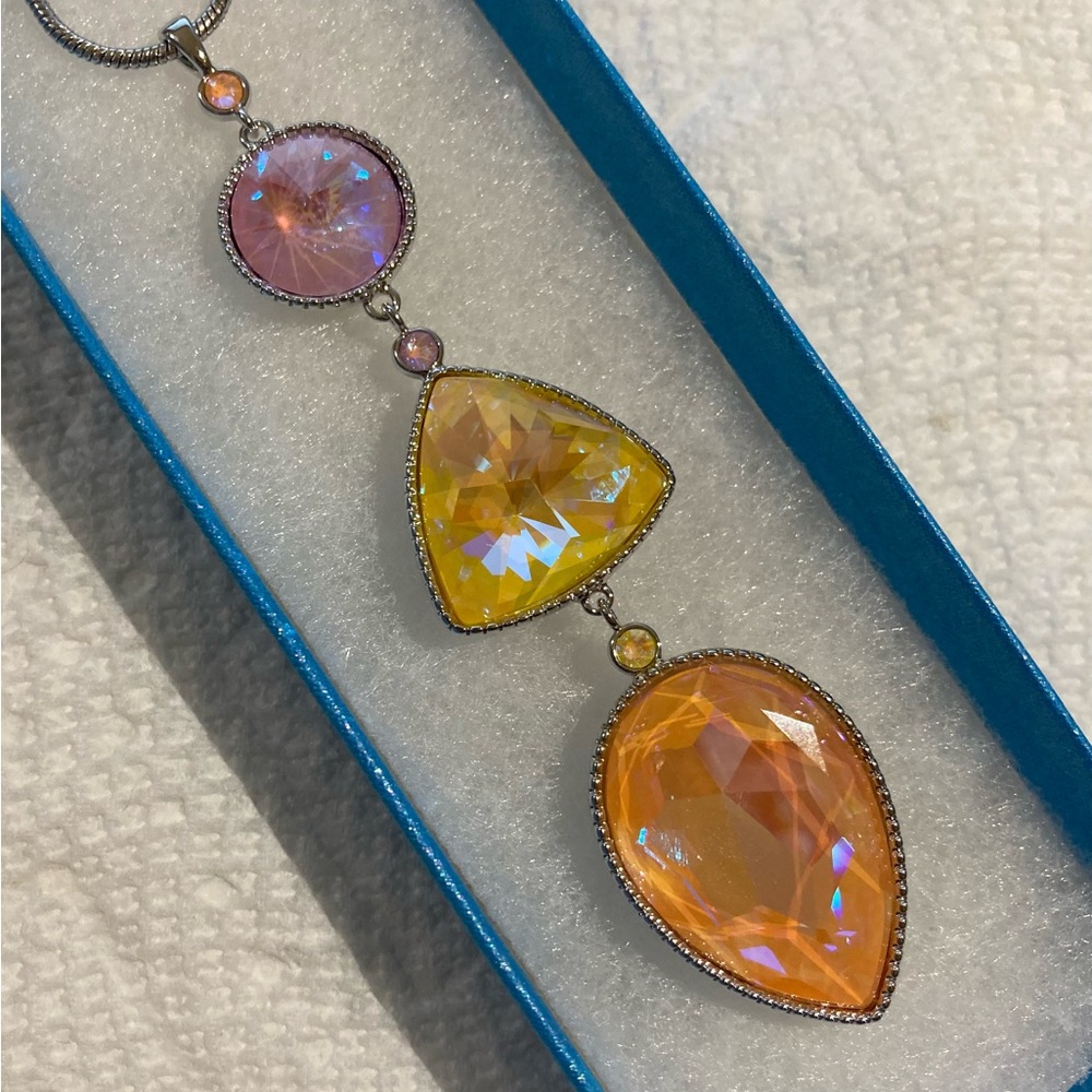 Fluidity Pendant, Peachy by Touchstone Crystal